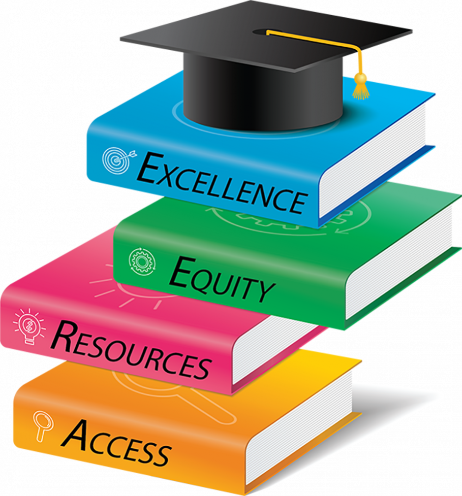 Books and graduation cap