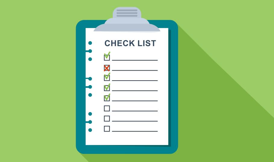 Clipboard with check marks
