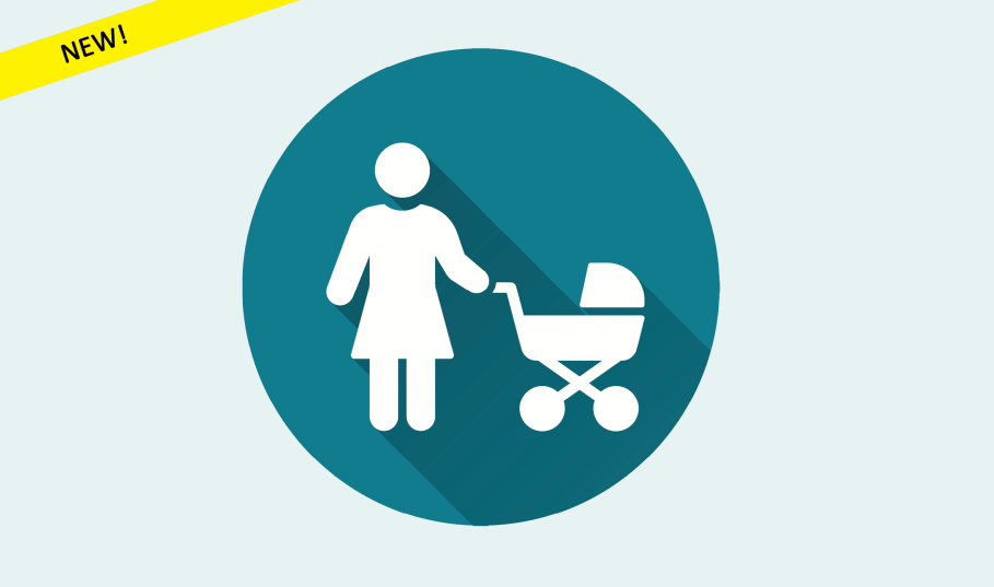 Icon of mother with stroller