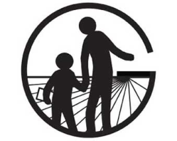 goleta union school district logo-two stick figures holding hands 