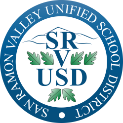 District logo with green and blue
