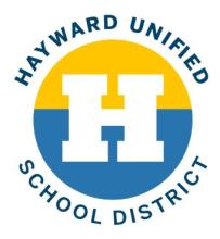 Logo with big "H" and blue and yellow background